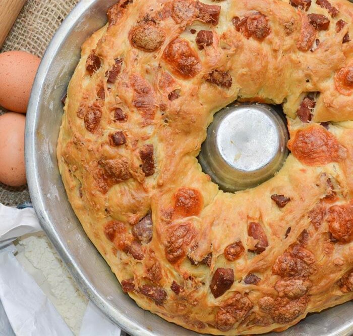 torta salata con salumi