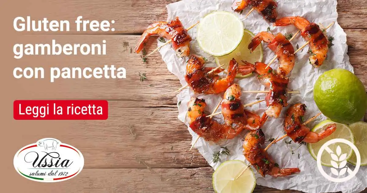Gluten Free gamberoni con pancetta Nduja